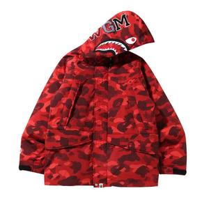Пуховики BAPE Color Camo Shark Snowboard Down Jacket 'Red'