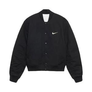 Куртка-бомбер Stussy x Nike Reversible Varsity Jacket 'Black/Sail'