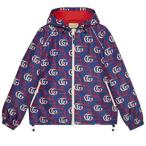 Верхняя одежда Gucci GG Monogram Supreme Hooded Jacket 'Blue'