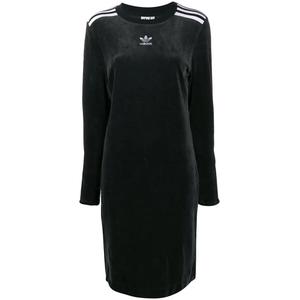 Платье с длинными рукавами и логотипом
