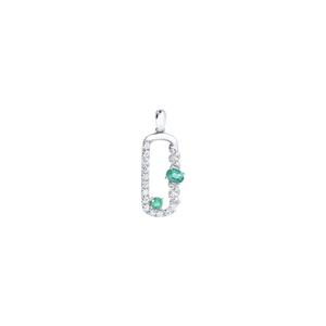 TOMEI Emerald Set подвеска, белое золото 750/18K