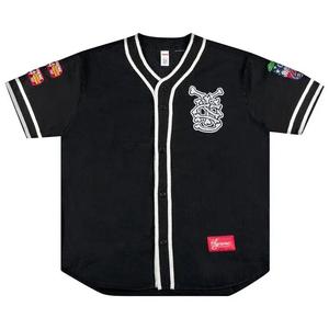 Джерси Supreme Patches Denim Baseball Jersey 'Black'