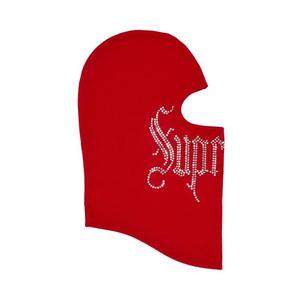 Балаклавы Supreme Rhinestone Balaclava 'Red'