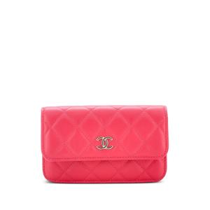 Мини-сумка через плечо Pearl Strap CC Wallet on Chain Quilted Calfskin