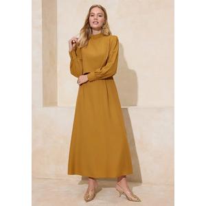 Платье из ткани с деталью Aller светло-хаки Tctss24Eb00190