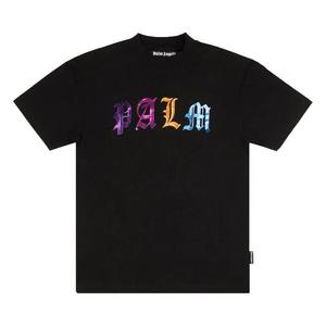 Футболки с коротким рукавом Palm Angels Gothic Logo Tee 'Black/Multicolor'