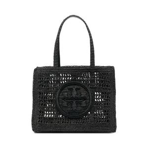 Сумки-тоут Tory Burch Ella Hand-Crocheted Small Tote 'Черный'