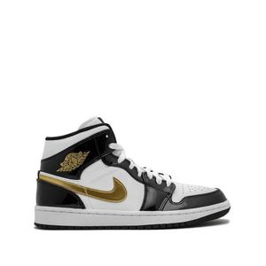 Кроссовки Air Jordan 1 Mid SE Black/Gold Patent Leather