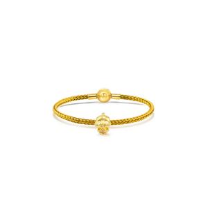 THE Mix Collection 999.9/24K Чистое золото 12 Знаков зодиака Шарм Золотой стальной трос Застежка Браслет Набор L1-B649J