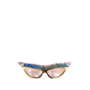 Подвеска Sunglasses с жемчугом и бриллиантами