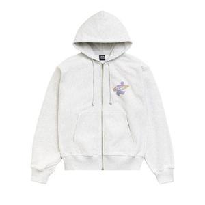 Толстовки на молнии Stussy Dot Surf Толстовка с капюшоном и принтом 'Ash Heather'