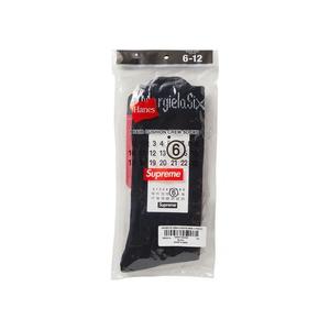 Носки и колготки Supreme x MM6 Maison Margiela x Hanes Crew Socks (1 Pack) 'Black'