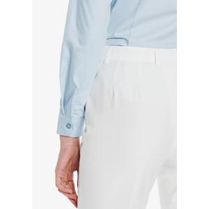 Светло-серая рубашка slim fit с отложным воротником