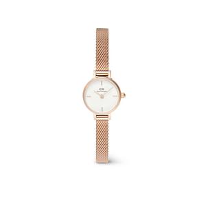 Petite Mini 19mm Melrose Rose Gold White - женские часы из нержавеющей стали, часы DW официальные аутентичные оригинальные