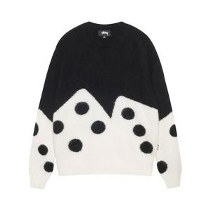 Свитеры Stussy Dice Fuzzy Crew 'Черный'