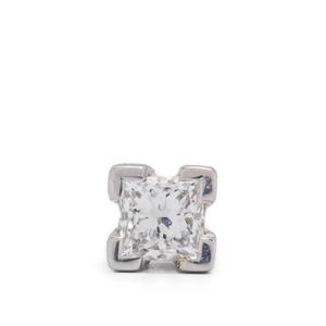Модульные серьги-гвоздики с бриллиантами из белого золота 14K