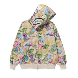 Толстовка на молнии BAPE Art Camo Shark Full Zip Hoodie 'Multicolor'