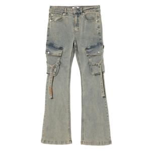 Джинсы bootcut с нашивкой-логотипом