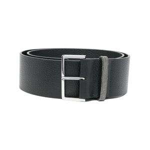 Широкий ремень из зернистой кожи