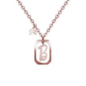 Barbie™ x Celovis Лимитированная серия Иконическая B с подвеской-головой Silo (Розовое золото)
