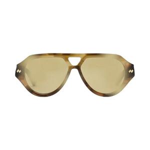 Солнцезащитные очки Bottega Veneta Bv1485s Pilot/Navigator 'Коричневый/Коричневый/Желтый'