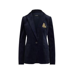 Вельветовый пиджак с нашивкой