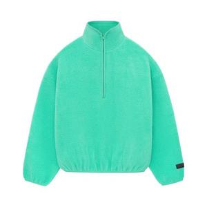 Худи с половиной молнии Fear of God Essentials Nylon Half Zip Mockneck 'Mint Leaf'