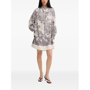 Платье мини с кружевным принтом