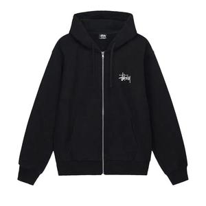 Толстовки на молнии Stussy Basic Zip Hoodie 'Black'