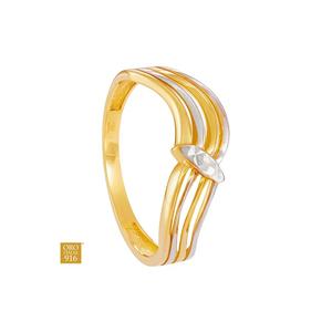 HABIB Oro Italia 916 Желтое и Белое Золотое Кольцо GR62610526(YW)-BI (22K Золото)
