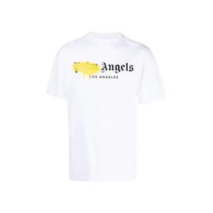 Футболки с коротким рукавом Palm Angels Los Angeles Sprayed T-Shirt 'Белый/Желтый'