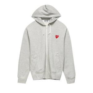 Толстовки на молнии Comme des Garçons PLAY Heart Logo Hoodie 'Серый'