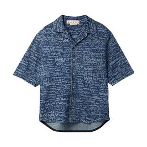 Рубашки на пуговицах Marni Pencil Logo Western Shirt 'Синий кианит'