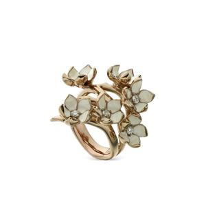 Серебряное кольцо Cherry Blossom с бриллиантами