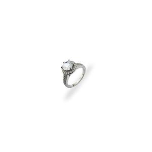 MJ Jewellery 925 стерлинговое серебро кольцо SC524 с покрытием из белого золота