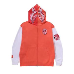 Худи BAPE Shark Full Zip Hoodie Korea «Orange»