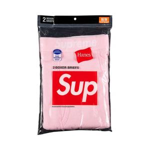 Нижнее белье Supreme x Hanes Boxer Briefs (2 шт.) 'Розовый'
