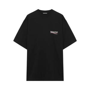 Футболки Balenciaga Logo Print T-Shirt «Черный»