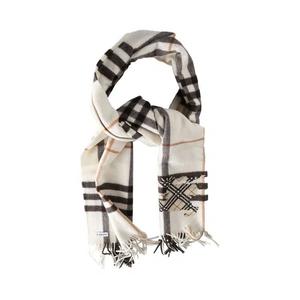 Шарфы Burberry Mu G Check Ekd X Stitch Scarf «Галька белый»