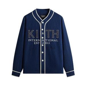 Рубашки на пуговицах Kith Indigo Seersucker Daley Shirt 'Dark Indigo'