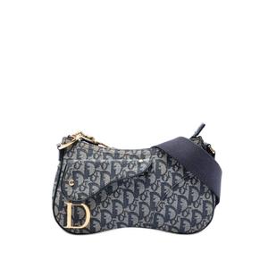 Сумка через плечо Diorissimo Trotter Canvas Double Saddle (2004 год)