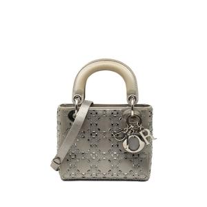 Сумка-сэтчел Mini Satin Cannage Strass Crystal Embellished Lady Dior (2021 год)