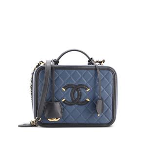 Большая сумка через плечо Filigree Vanity Case Quilted Caviar