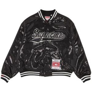 Варсити-куртки Supreme x Mitchell & Ness Sequin Varsity Jacket 'Black'