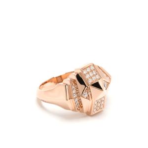18kt розовое золото Mini Rockaway Pyramid кольцо с бриллиантами