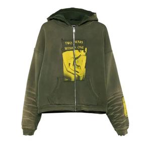 Zip Ups Enfants Riches Déprimés Two Wars Within One Assemblage Zip Hoodie 'Садовый Зеленый'