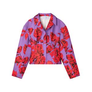 Укороченная куртка с принтом Hibiscus