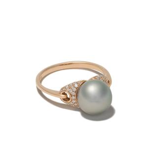 Кольцо Classic Freshwater из розового золота с жемчугом и бриллиантами