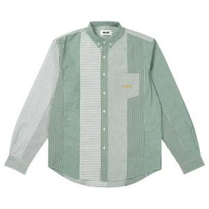 Рубашки на пуговицах Palace Patchwork Stripe Shirt 'Зеленый'