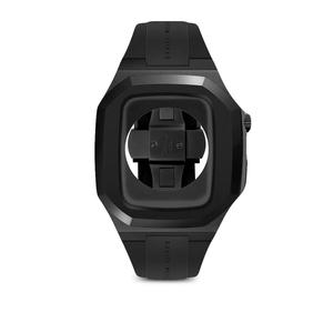 Черный корпус 40 мм - Чехол для умных часов для Apple Watch серии 4, 5, 6 и SE - Корпус из нержавеющей стали с резиновым ремешком - DW OFFICIAL
